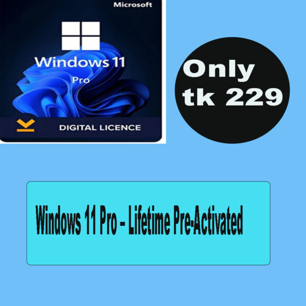 Windows 11 Pro – Lifetime Pre-Activated