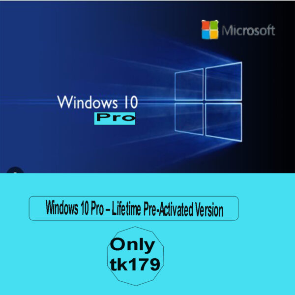 Windows 10 Pro – Lifetime Pre-Activated Version